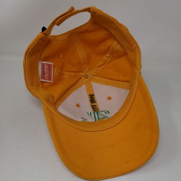 A's Strapback Hat Orangish-Yellow Large/XL Embroidered Rawlings - Picture 6 of 9